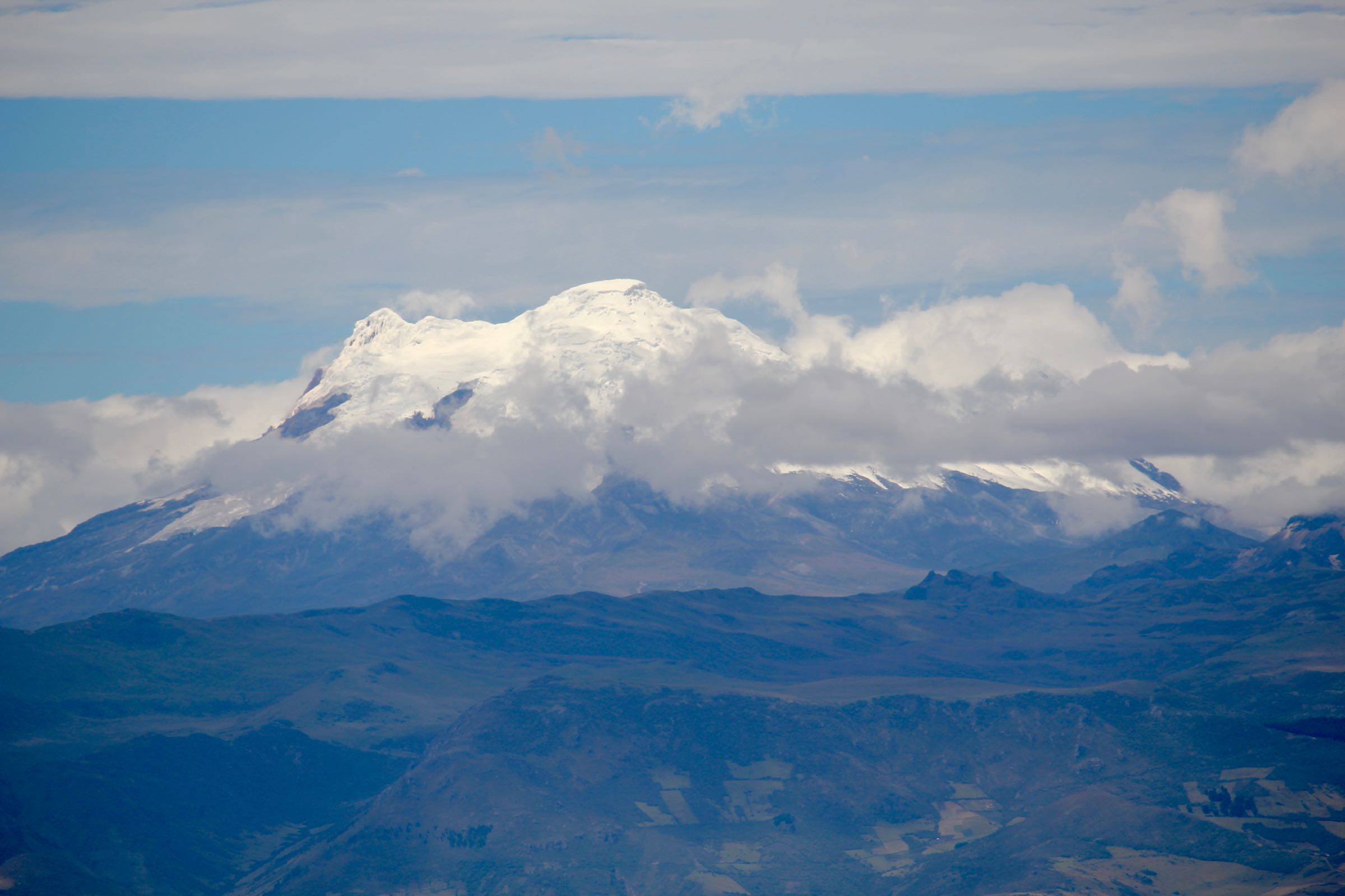Blick auf den Vulkan Antisana, Quito, Ecuador