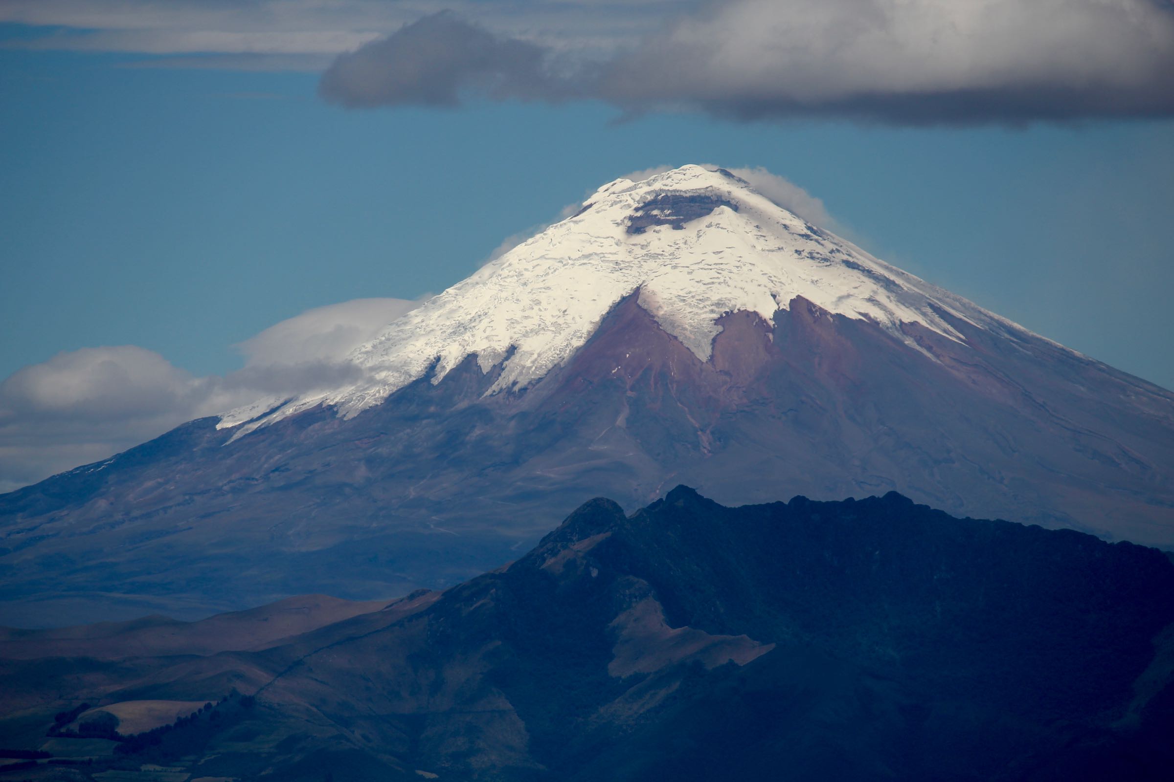 Blick auf den Vulkan Cotopaxi, Quito, Ecuador