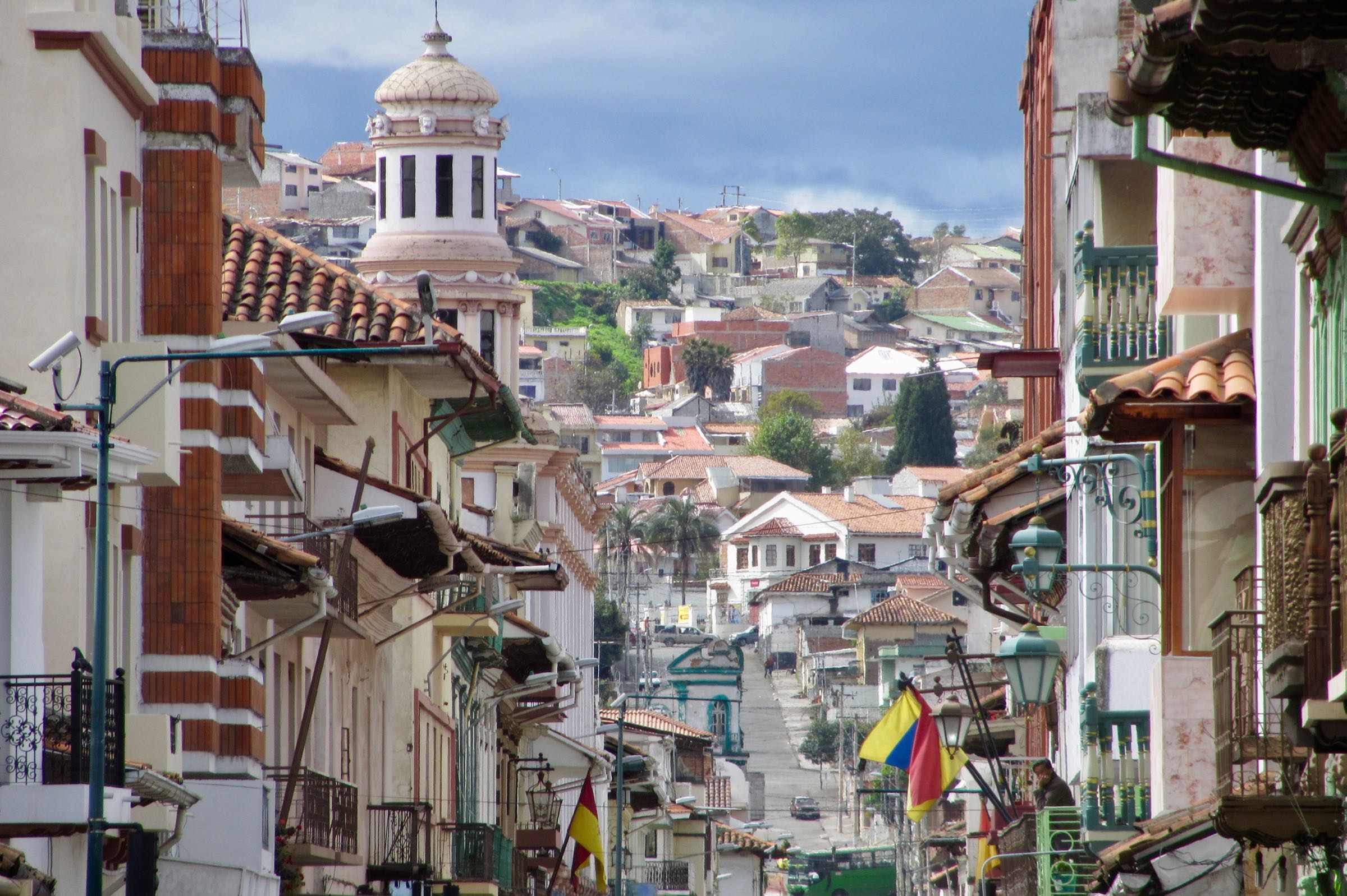 Straße in Cuenca, Ecuador