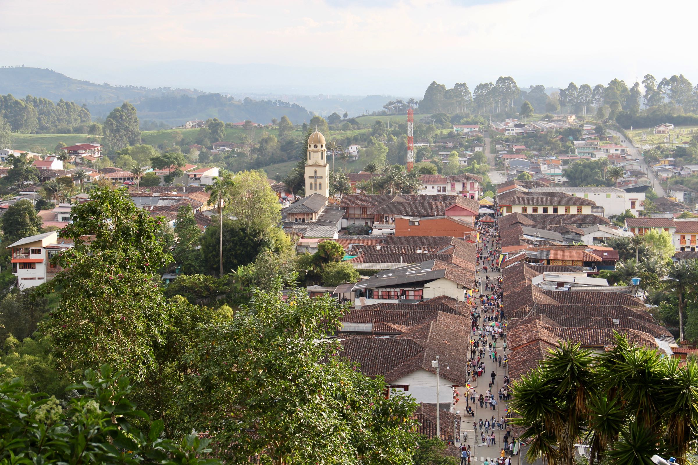 Blick auf Salento, Kolumbien