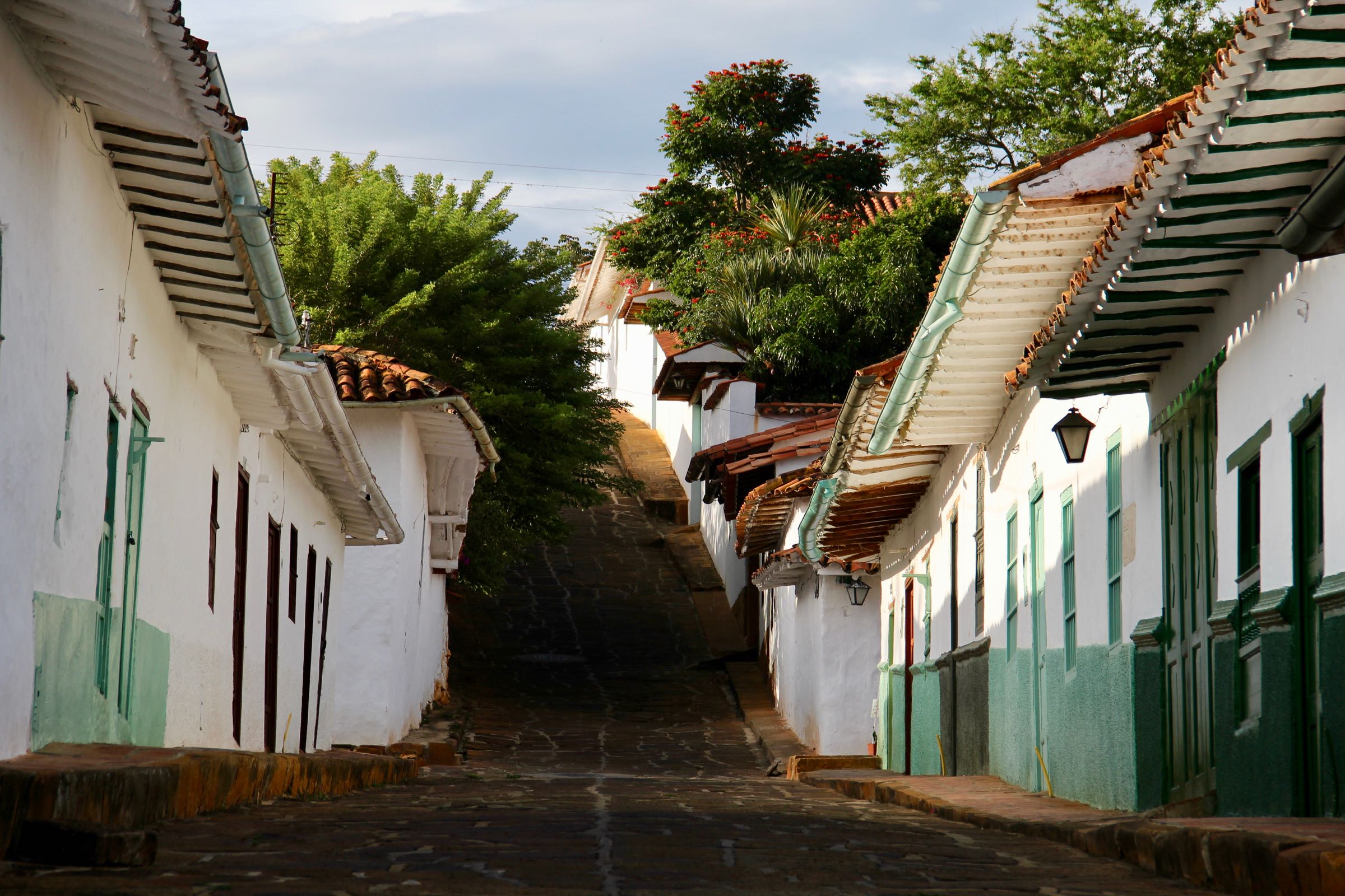 Straße in Barichara, Kolumbien