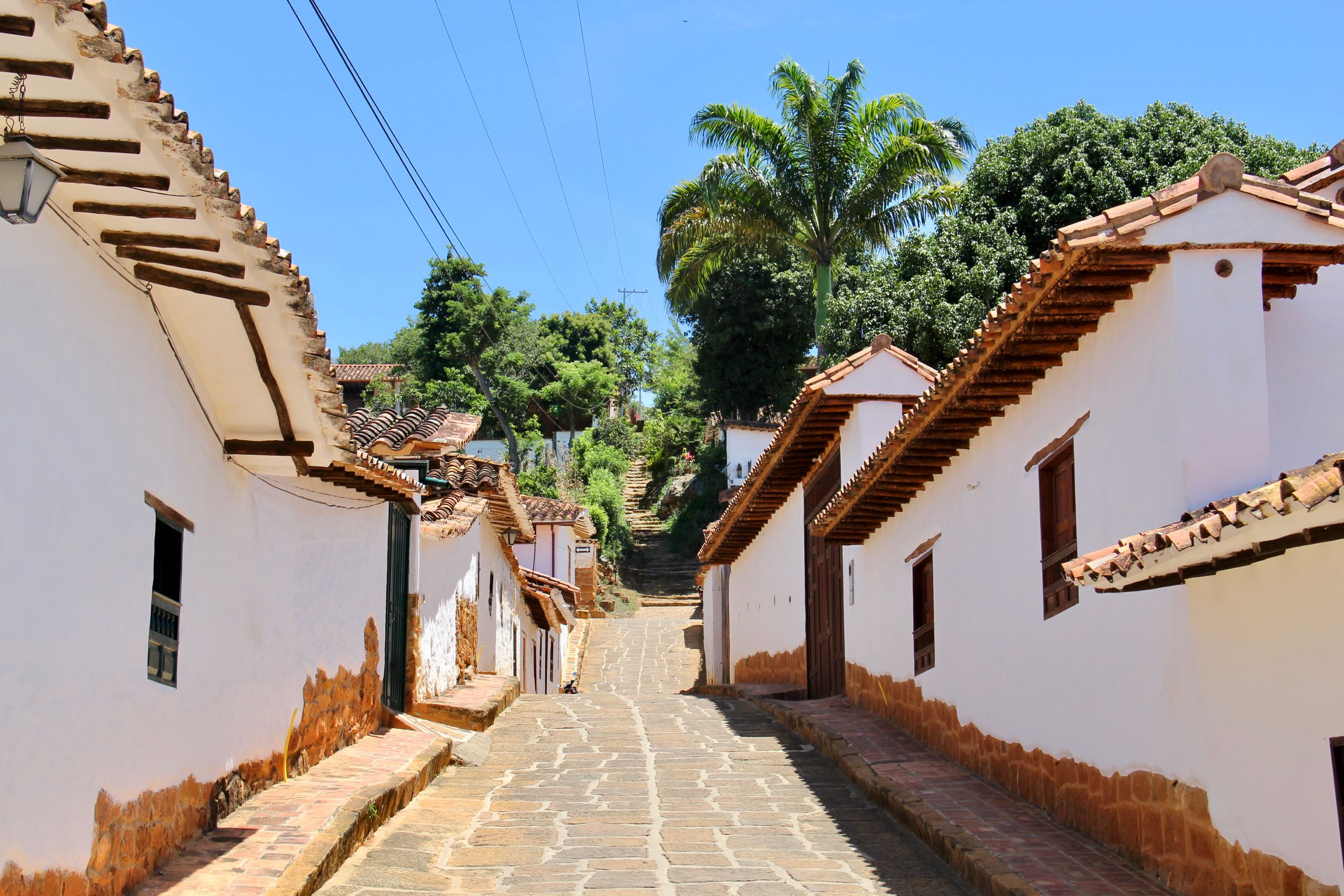 Straße in Barichara, Kolumbien