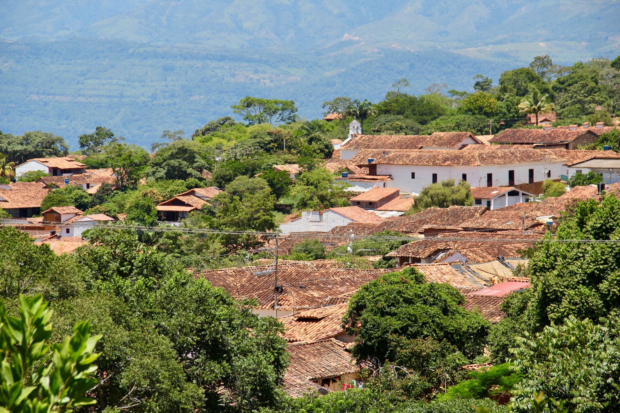 Blick über Barichara, Kolumbien