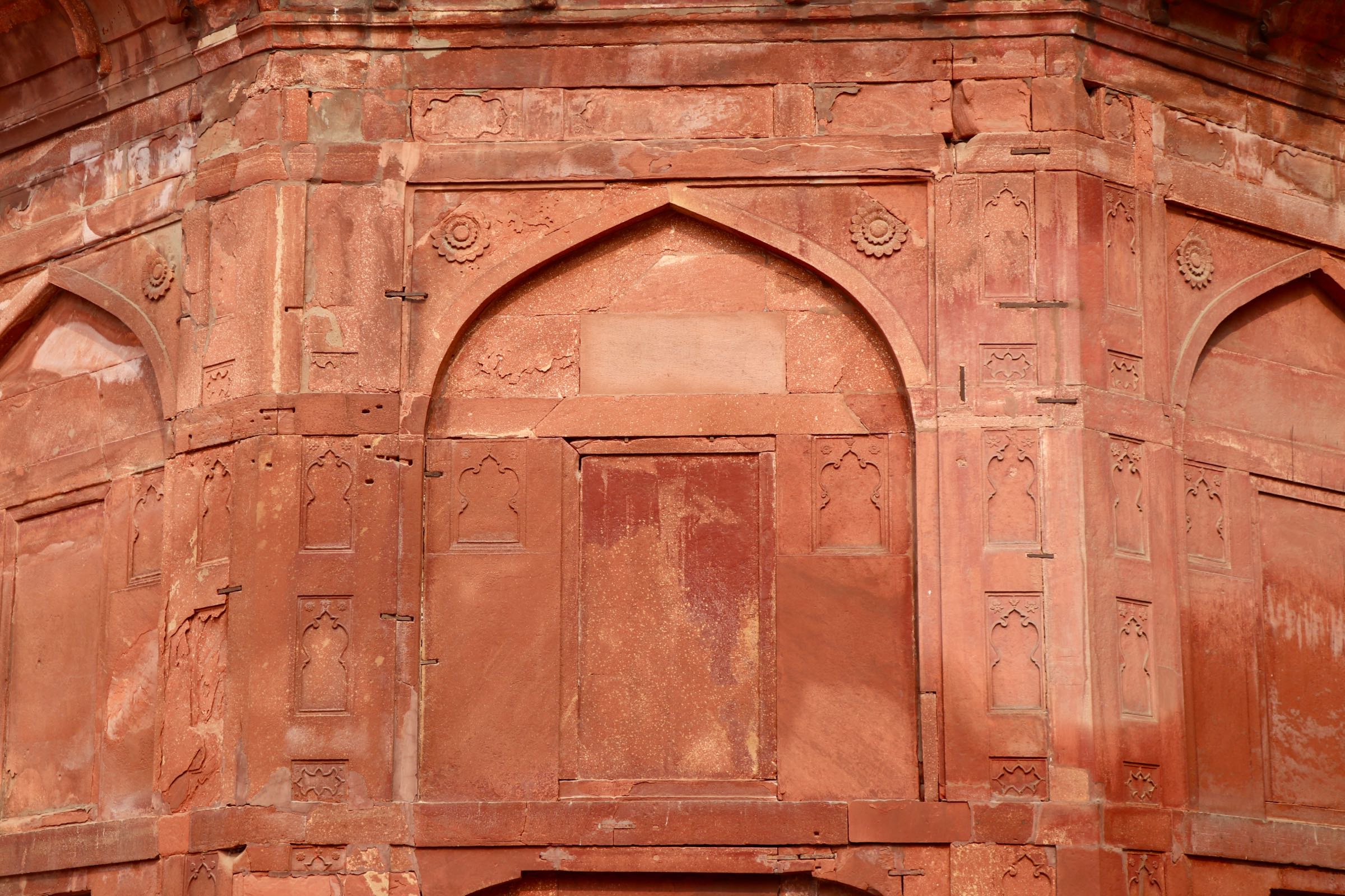 Turm des Lahore-Tors im Roten Fort, Delhi, Indien