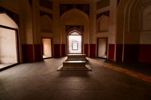 Innenraum des Humayun-Mausoleum, Delhi, Indien