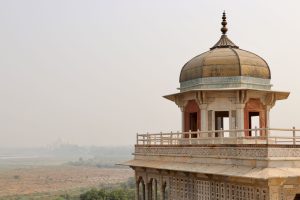 Turm im Roten Fort, Agra, Indien