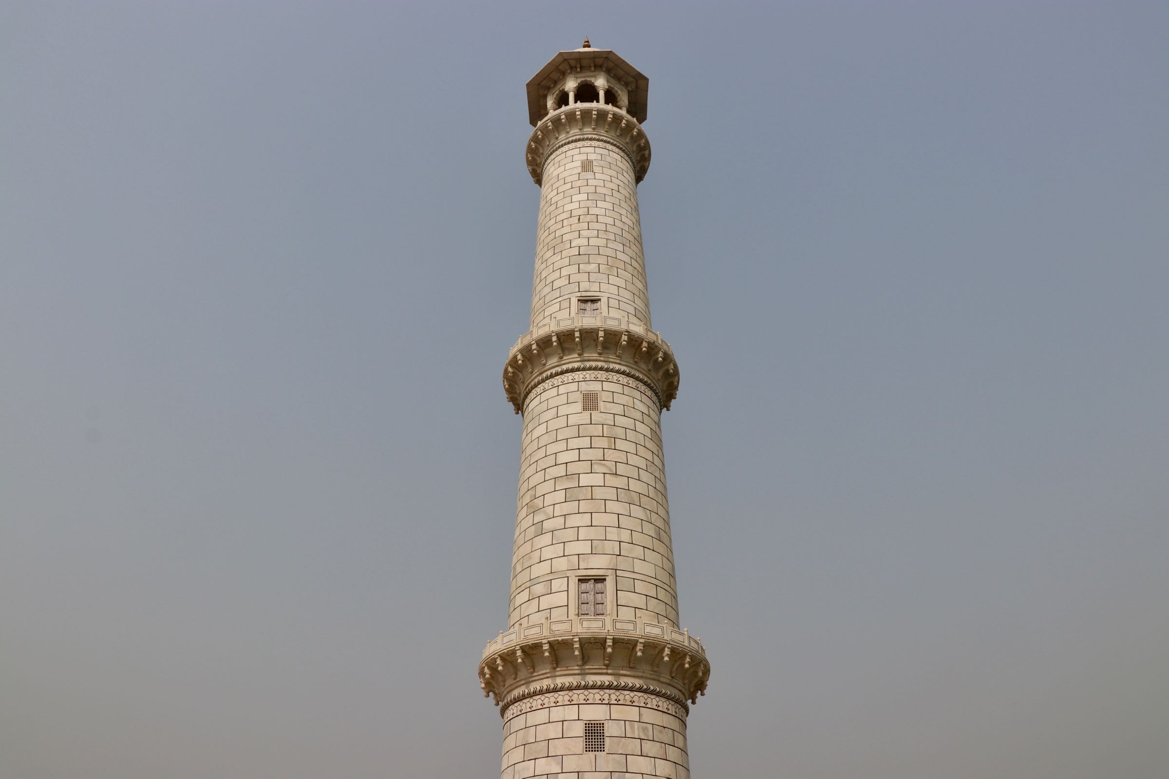 Minarett des Taj Mahal, Agra, Indien