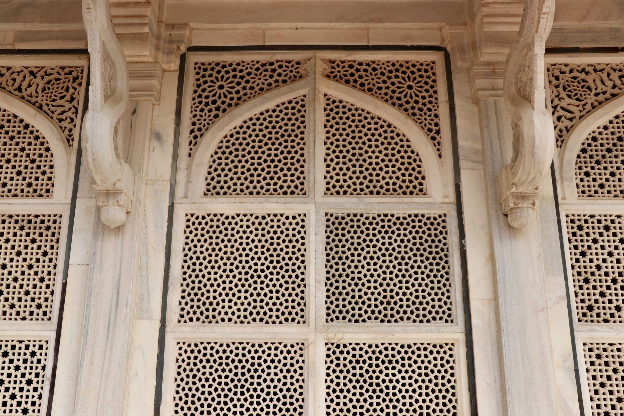 Jali am Mausoleum von Salim Chishti, Fatehpur Sikri, Indien