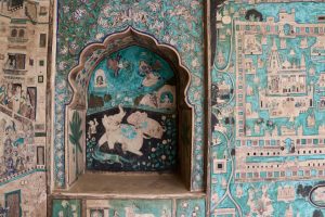 Fresken im Garh-Palast, Bundi, Indien