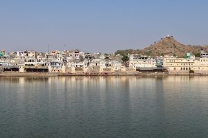 Blick über den Pushkar-See, Pushkar, Indien
