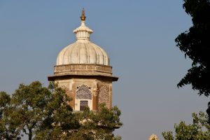 Turm am Stadtpalast von Udaipur, Indien
