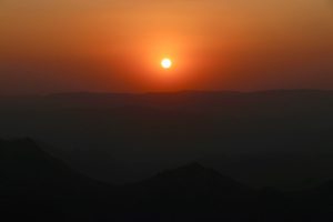 Sonnenuntergang in Udaipur, Indien
