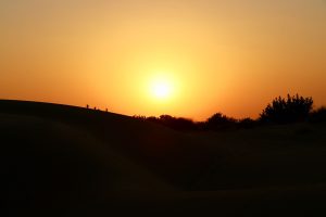 Sonnenuntergang in der Thar, Indien