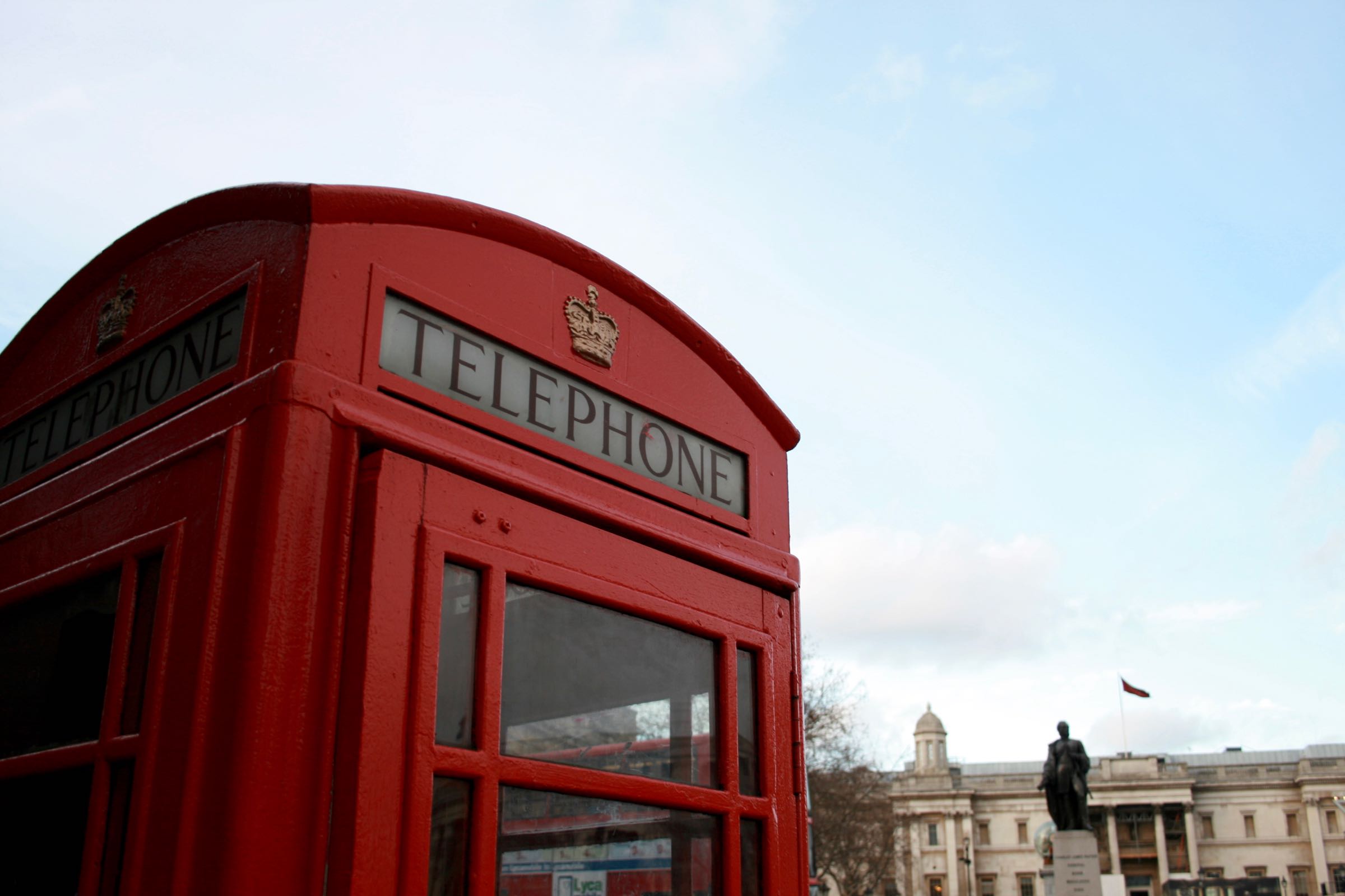 Telefonzelle in London, England, Vereinigtes Königreich