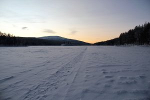 Winter im Lemmenjoki-Nationalpark, Lappland, Finnland