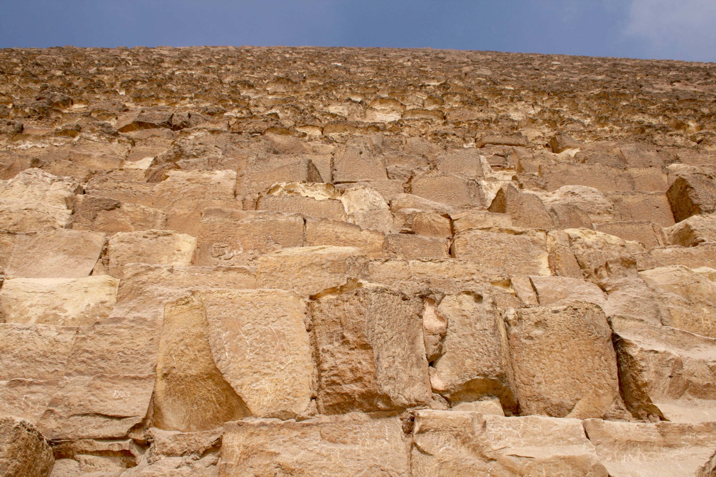 Fassade der Cheops-Pyramide, Gizeh, Ägypten