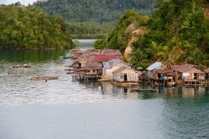 Badjo-Dorf auf den Togian-Inseln, Sulawesi, Indonesien