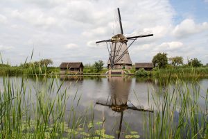 Mühle bei Kinderdijk, Südholland, Niederlande