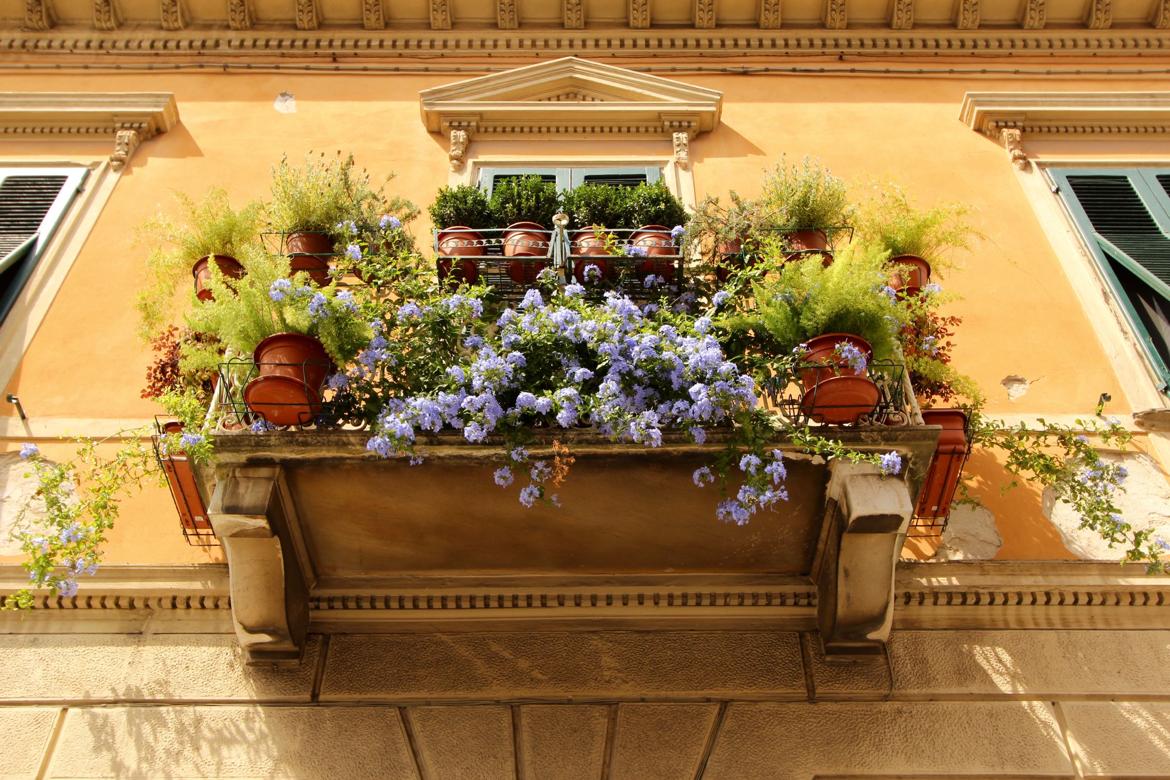 Balkon in Pisa, Toskana, Italien