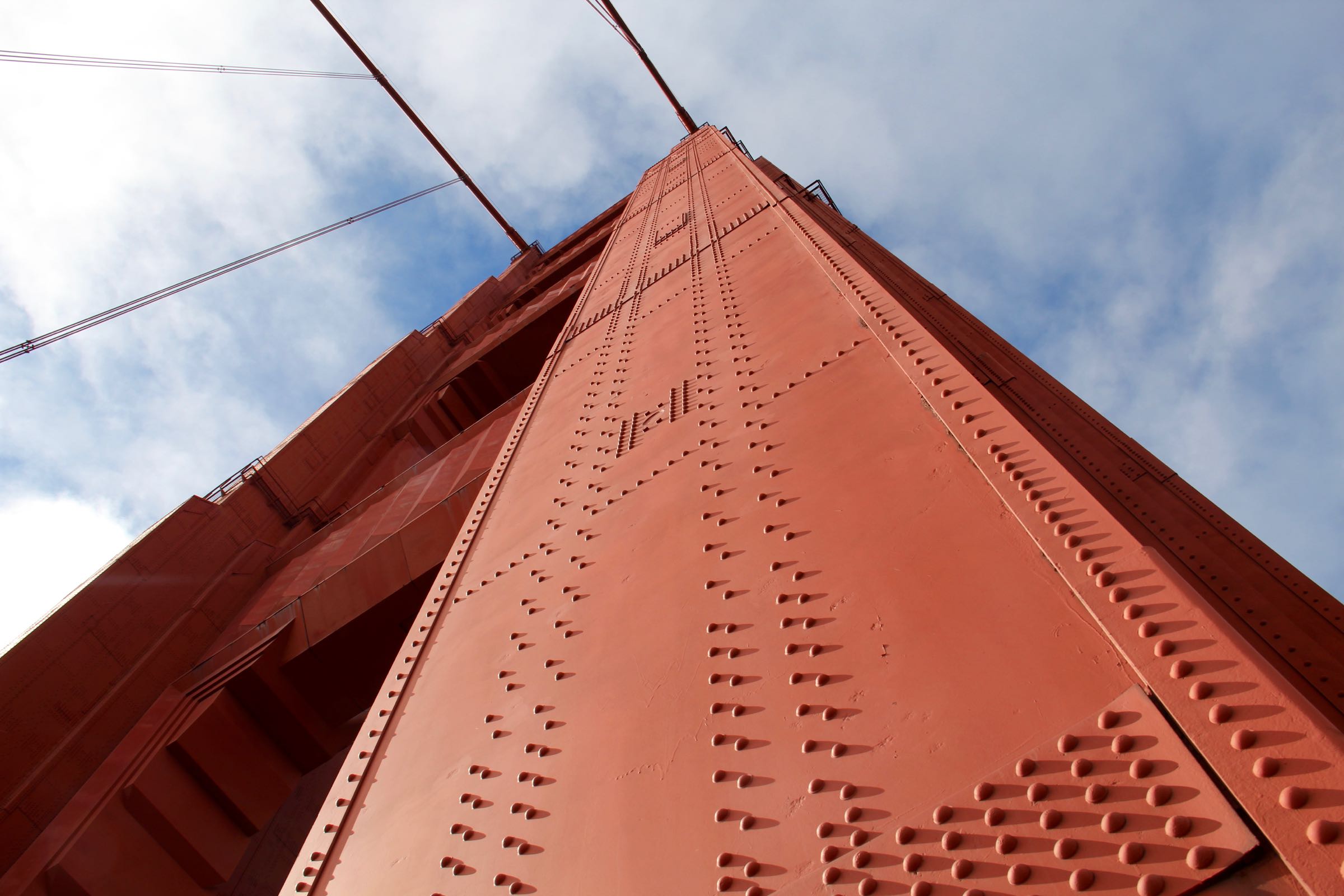 Pfeiler der Golden Gate Bridge, San Francisco, Kalifornien, USA