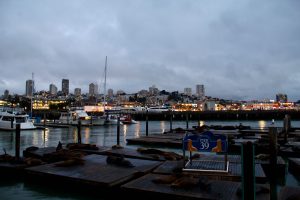 Pier 39 am Fisherman’s Wharf, San Francisco, Kalifornien, USA