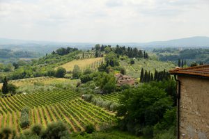 Ausblick von San Gimignano, Toskana, Italien