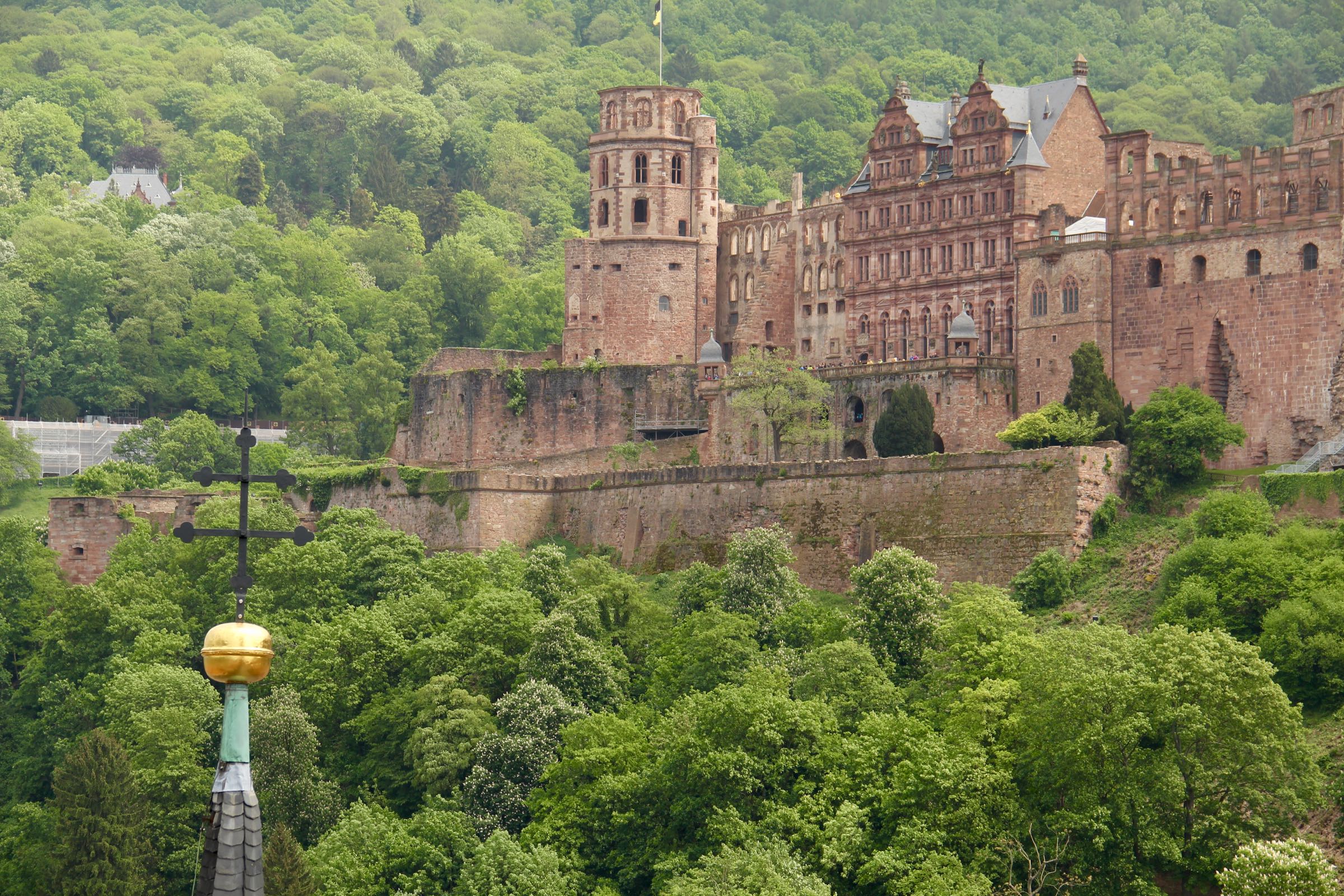 Blick auf das Heidelberger Schloss, Heidelberg, Deutschland