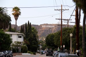 Blick auf das Hollywood Sign, Los Angeles, Kalifornien, USA