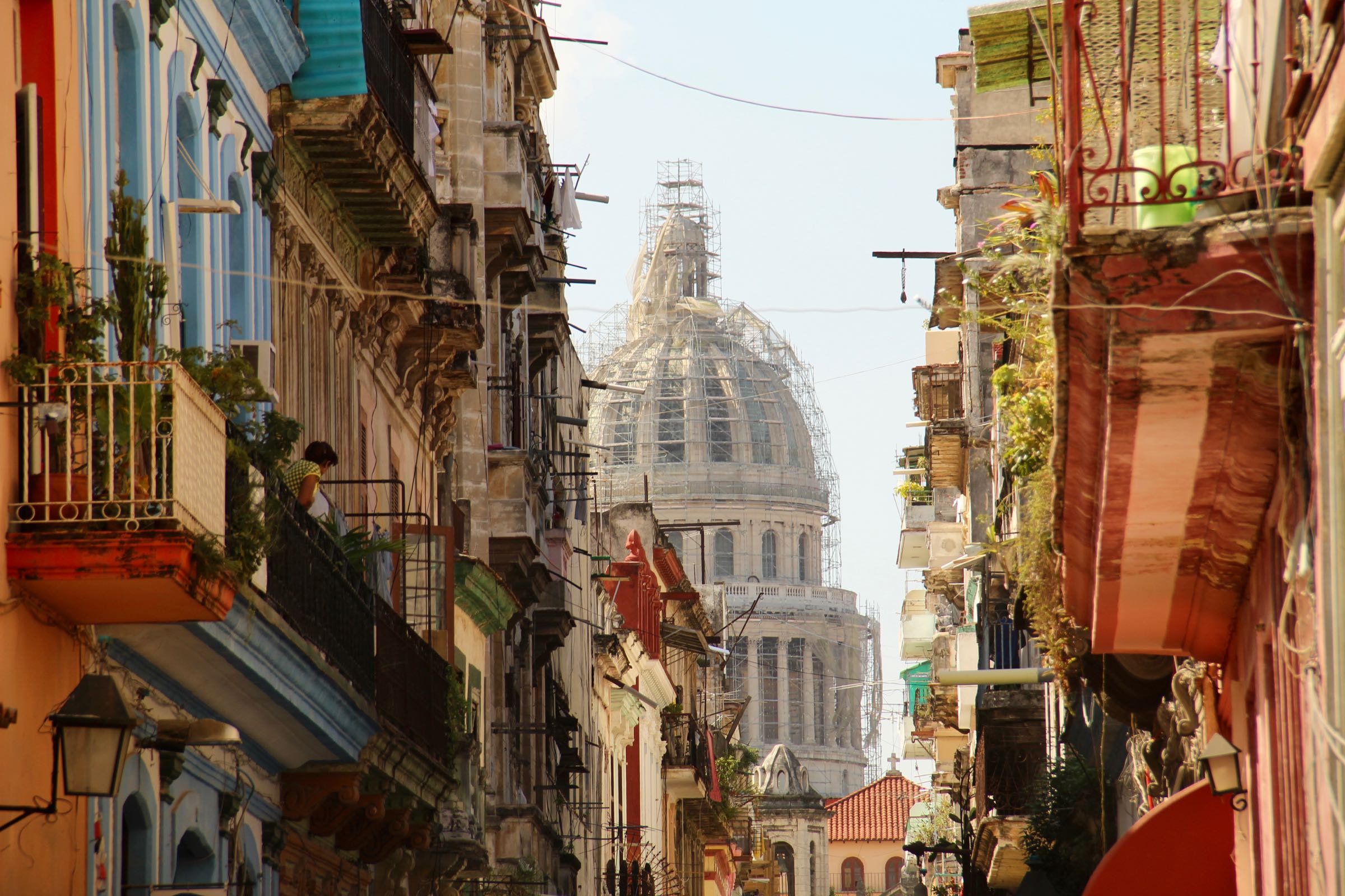 Blick auf das Kapitol in Havanna, La Habana, Kuba