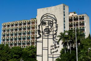 Bildnis von Che Guevara am Plaza de la Revolución, Havanna, La Habana, Kuba
