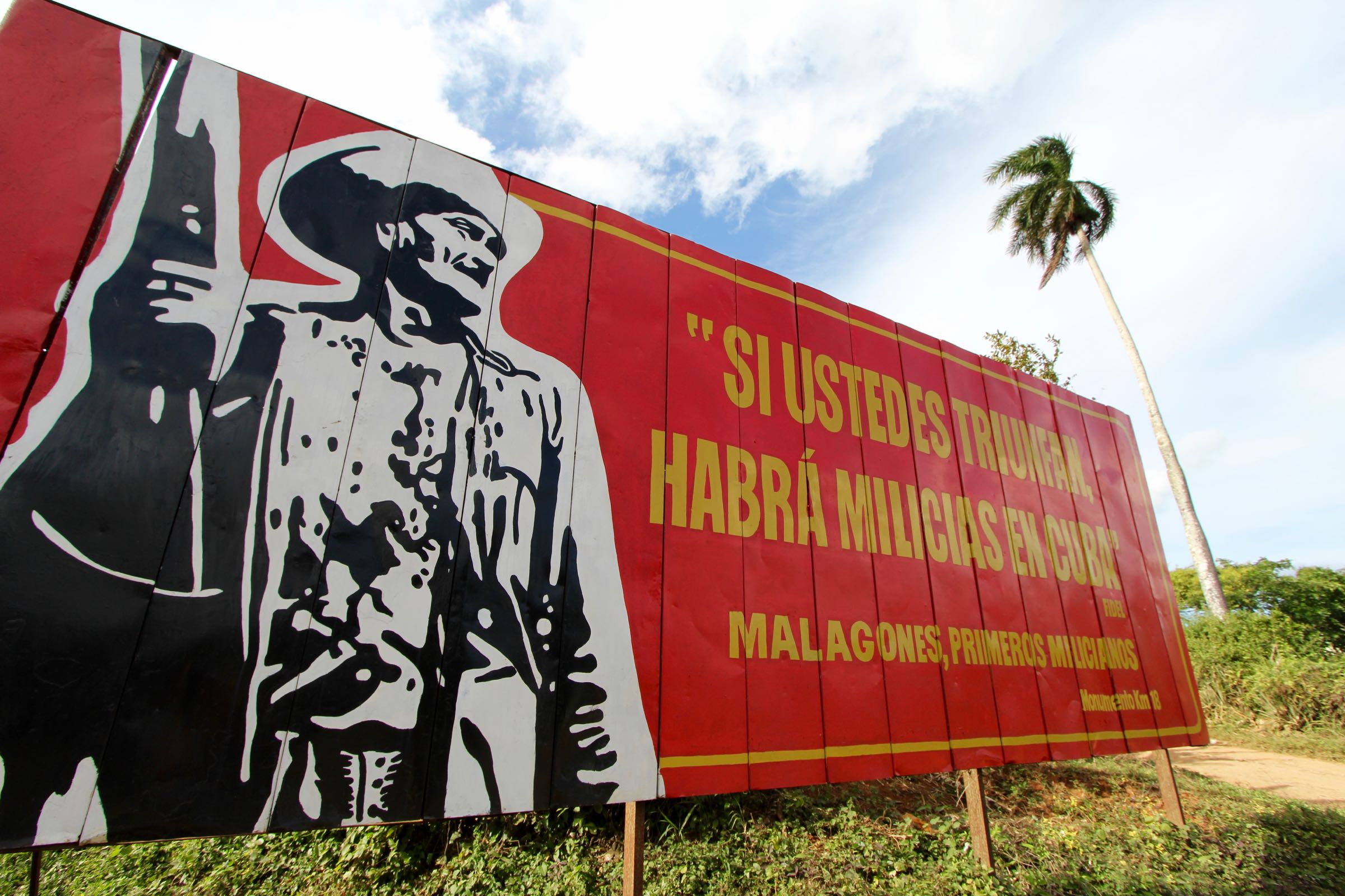 Plakat im Valle de Viñales, Pinar del Río, Kuba