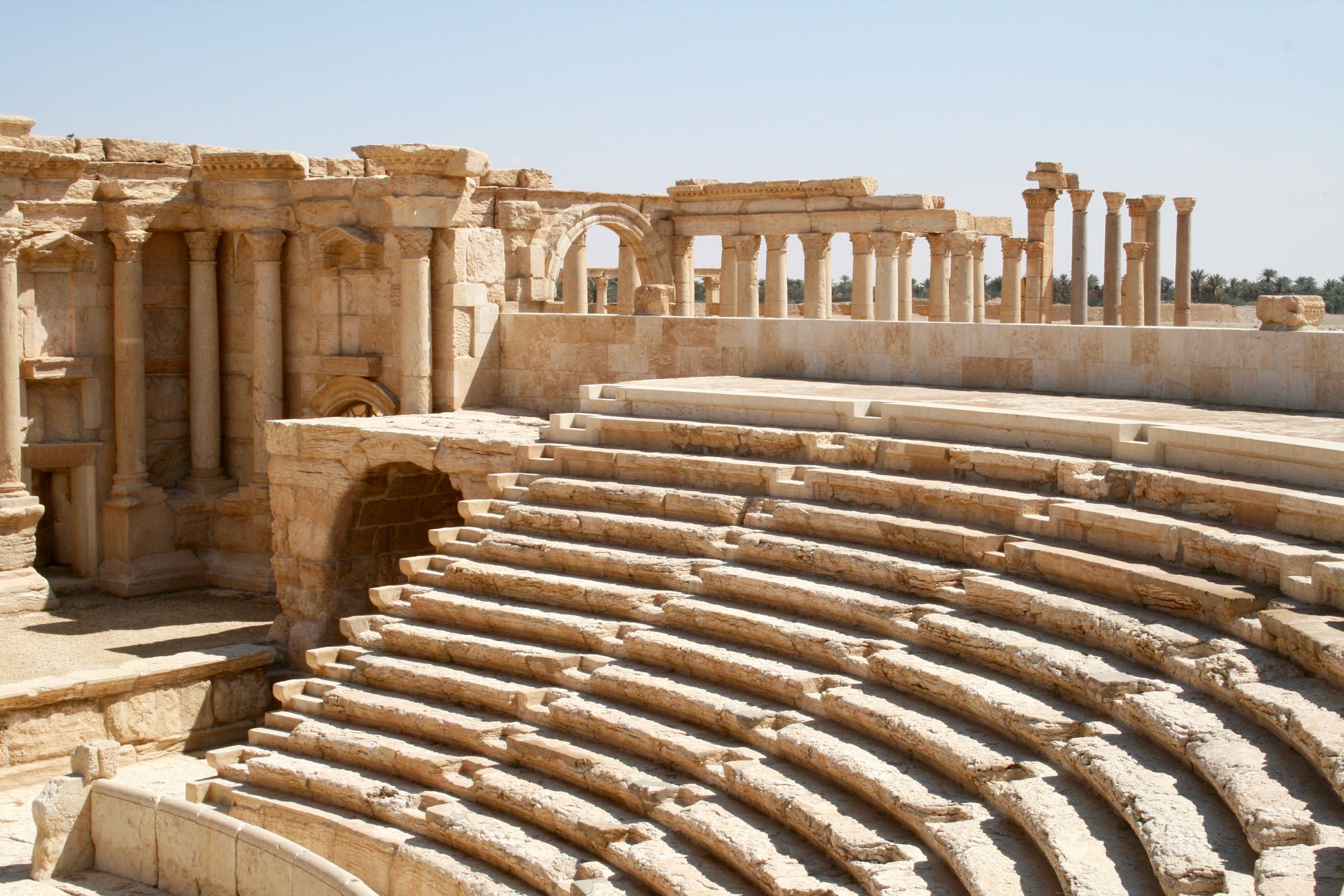 Sitzreihen des Theaters von Palmyra, Syrien