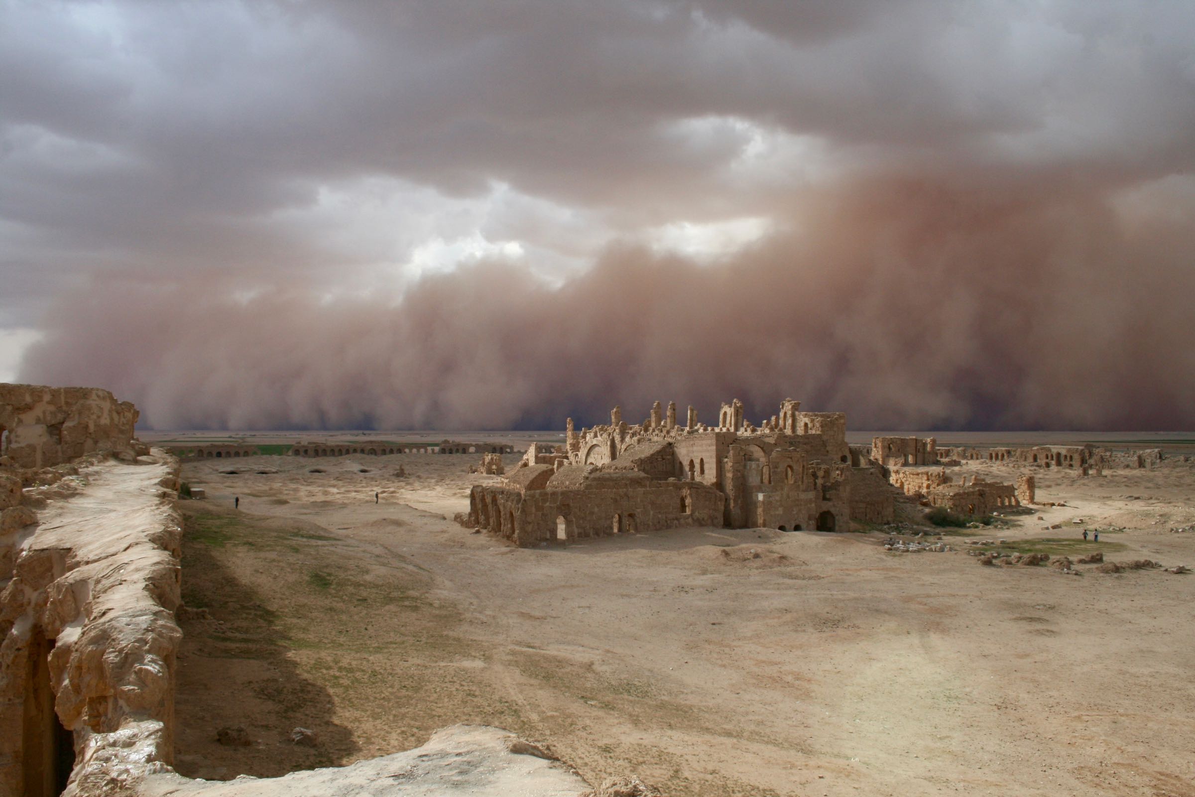 Sandsturm in Resafa, Syrien