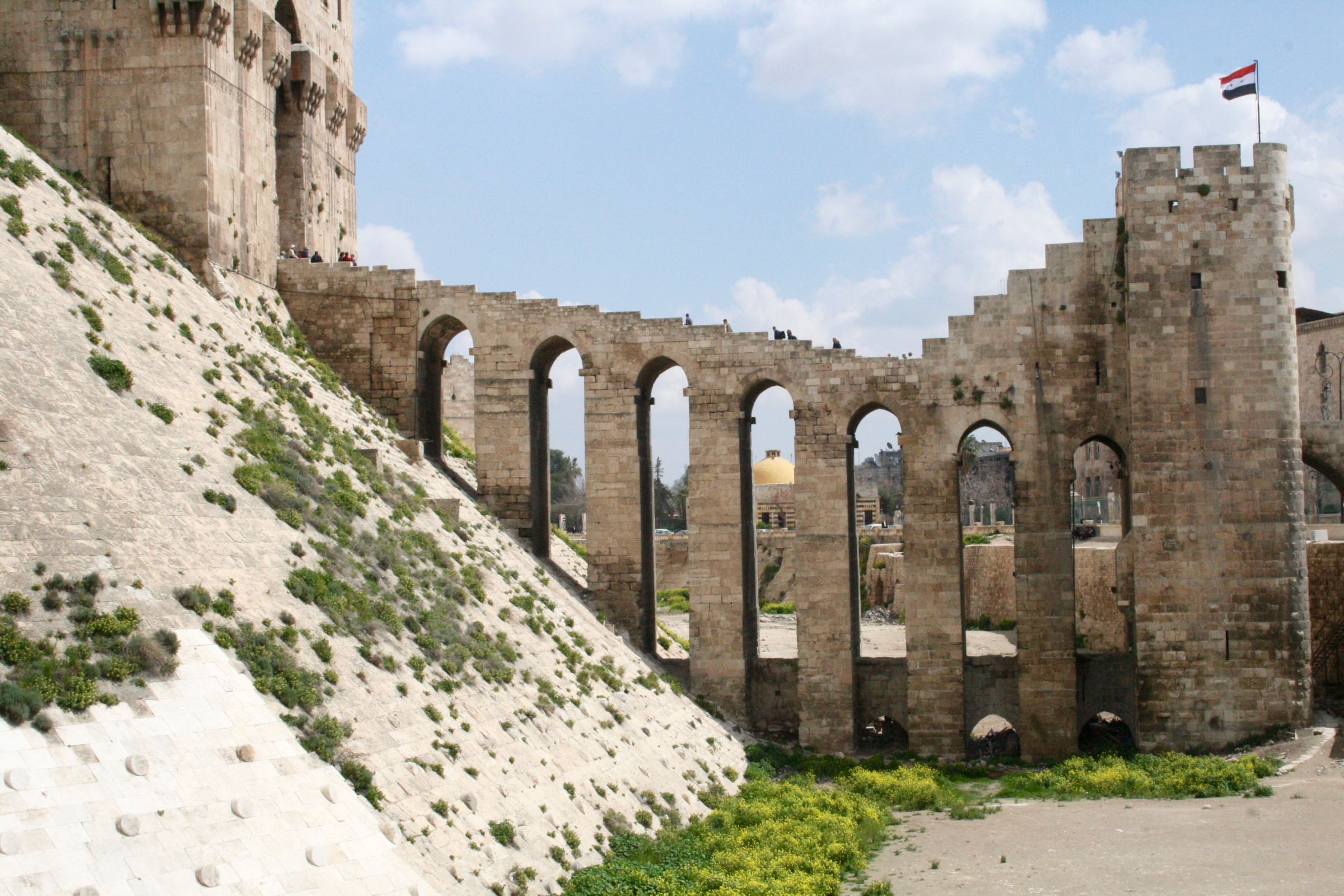 Eingang der Zitadelle von Aleppo, Syrien