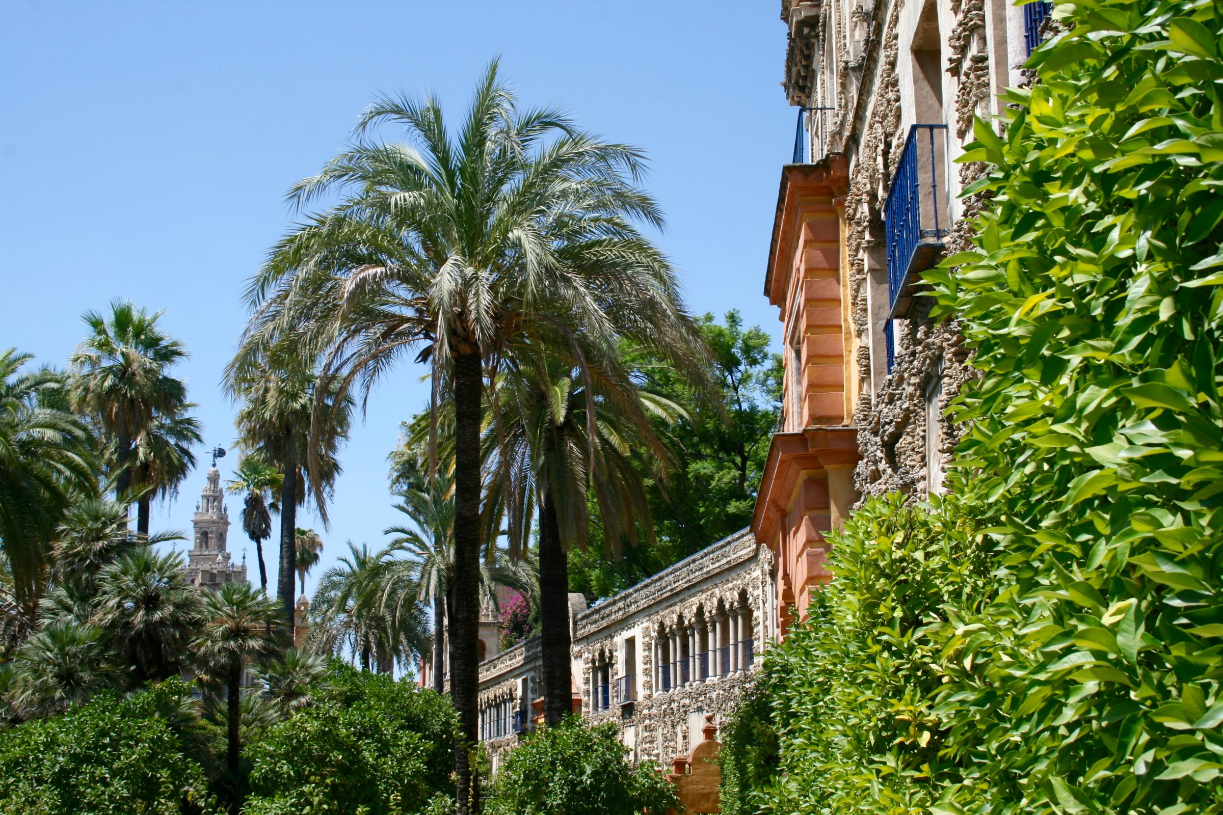 Gartenanlage des Alcázar von Sevilla, Andalusien, Spanien