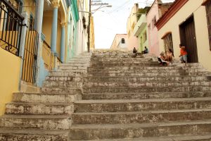 Treppe in Santiago de Cuba, Kuba
