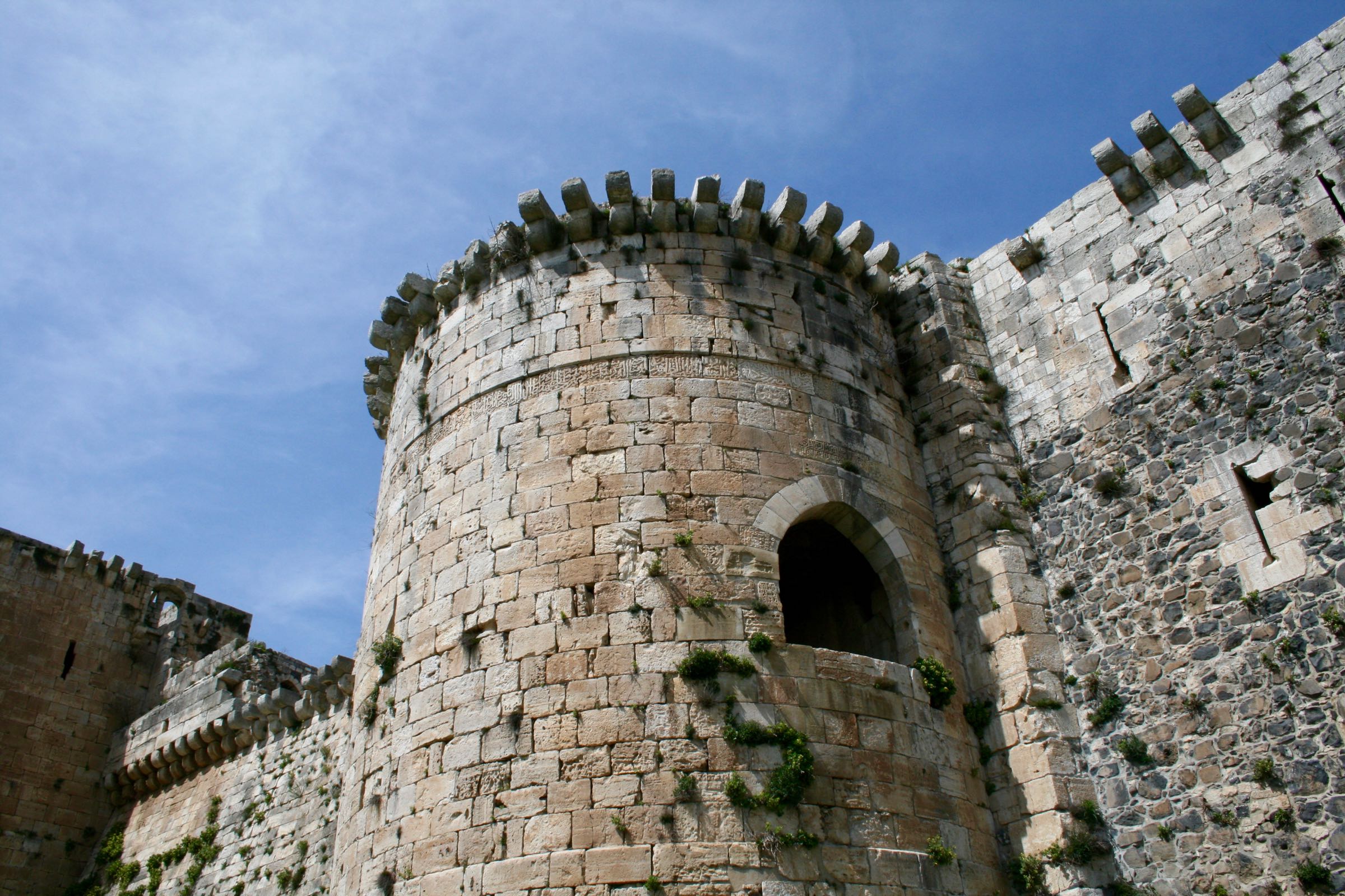 Außenmauer des Krak des Chevaliers, Syrien