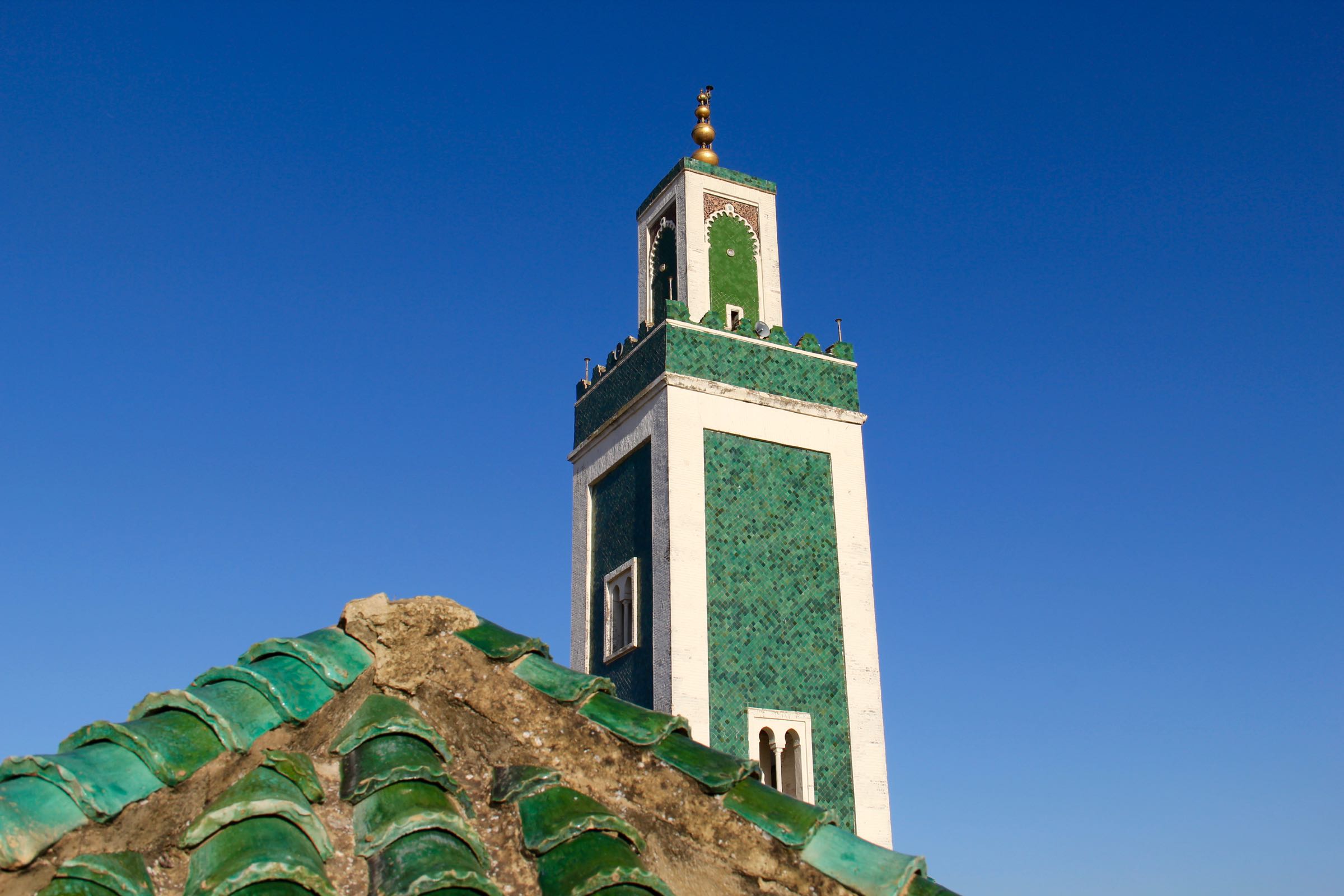 Minarett der Medersa Bou Inania, Meknès, Marokko