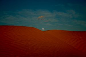 Mondaufgang in der Sahara, Tunesien