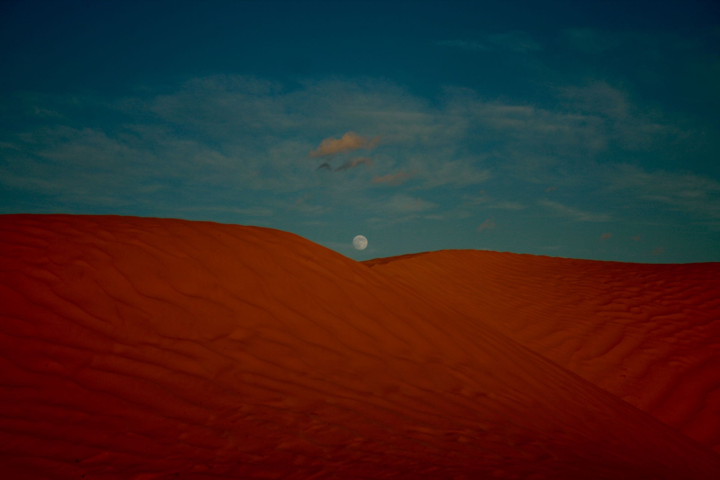 Mondaufgang in der Sahara, Tunesien